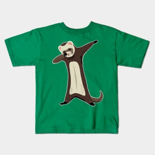 Funny Dabbing Ferret - Pet Ferret Lovers Kids T-Shirt